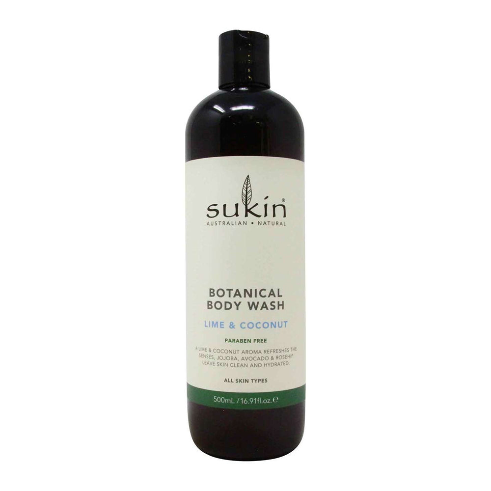 Sukin Botanical Body Wash Lime Coconut, 16.9 Oz
